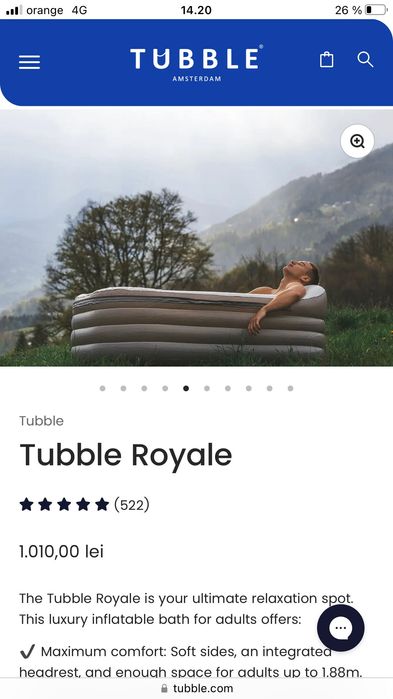 Cadă gonflabilă, ice bath, spa in aer liber