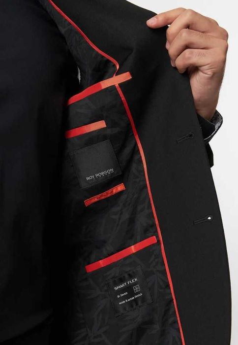 Sacou blazer slim 50 L premium Roy Robson lana super 110's negru