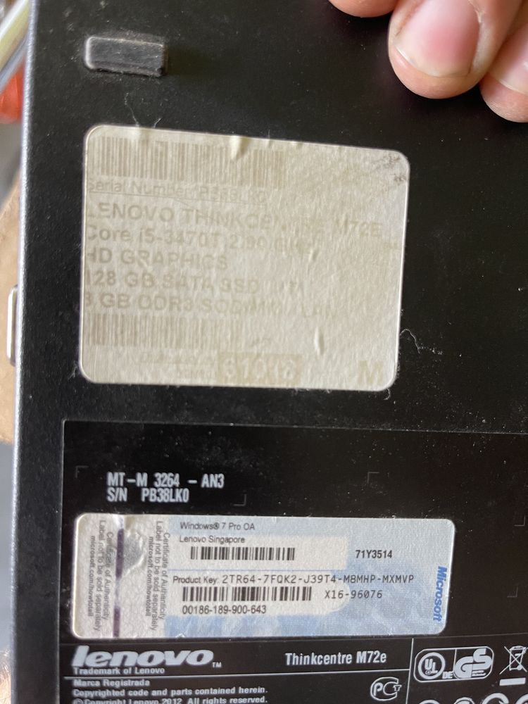 6 бр Lenovo Thinkcentre HP prodesk компютри и адаптори офис склад
