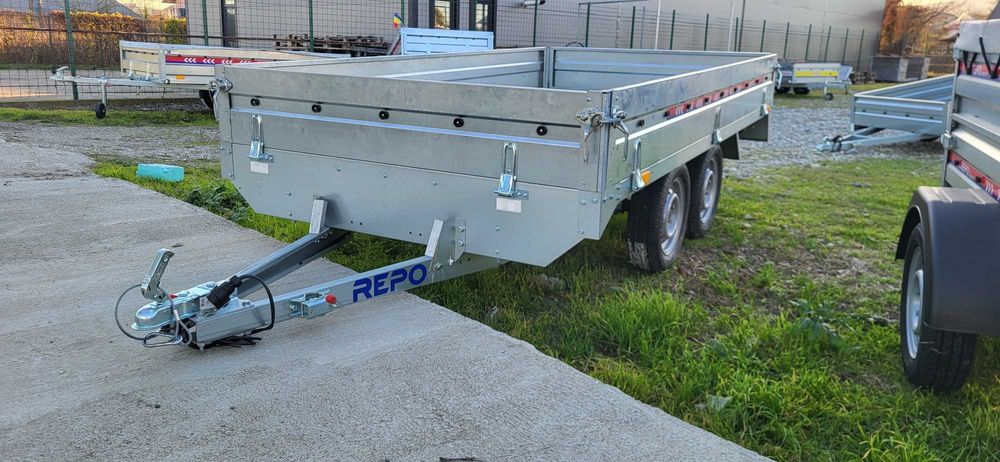 Remorca 750 KG 2 AXE - CARGO - 3100 X 1600 X 300 mm PLATA IN RATE !!!