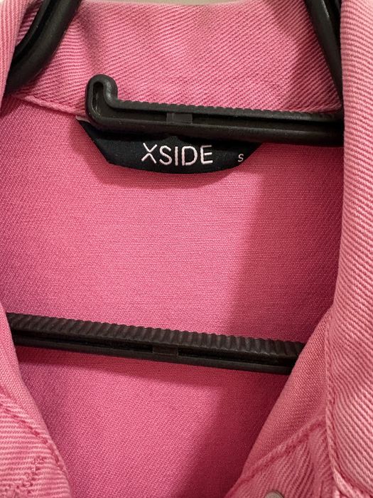 Дамско розово дънково яке Xside оувърсайзд модел