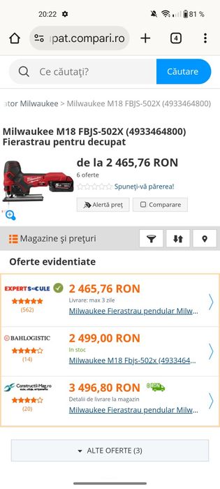 Pendular Milwaukee M18 FBJS 2023