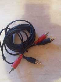 Cablu prelungitor 2 x RCA T-T 2.5 m