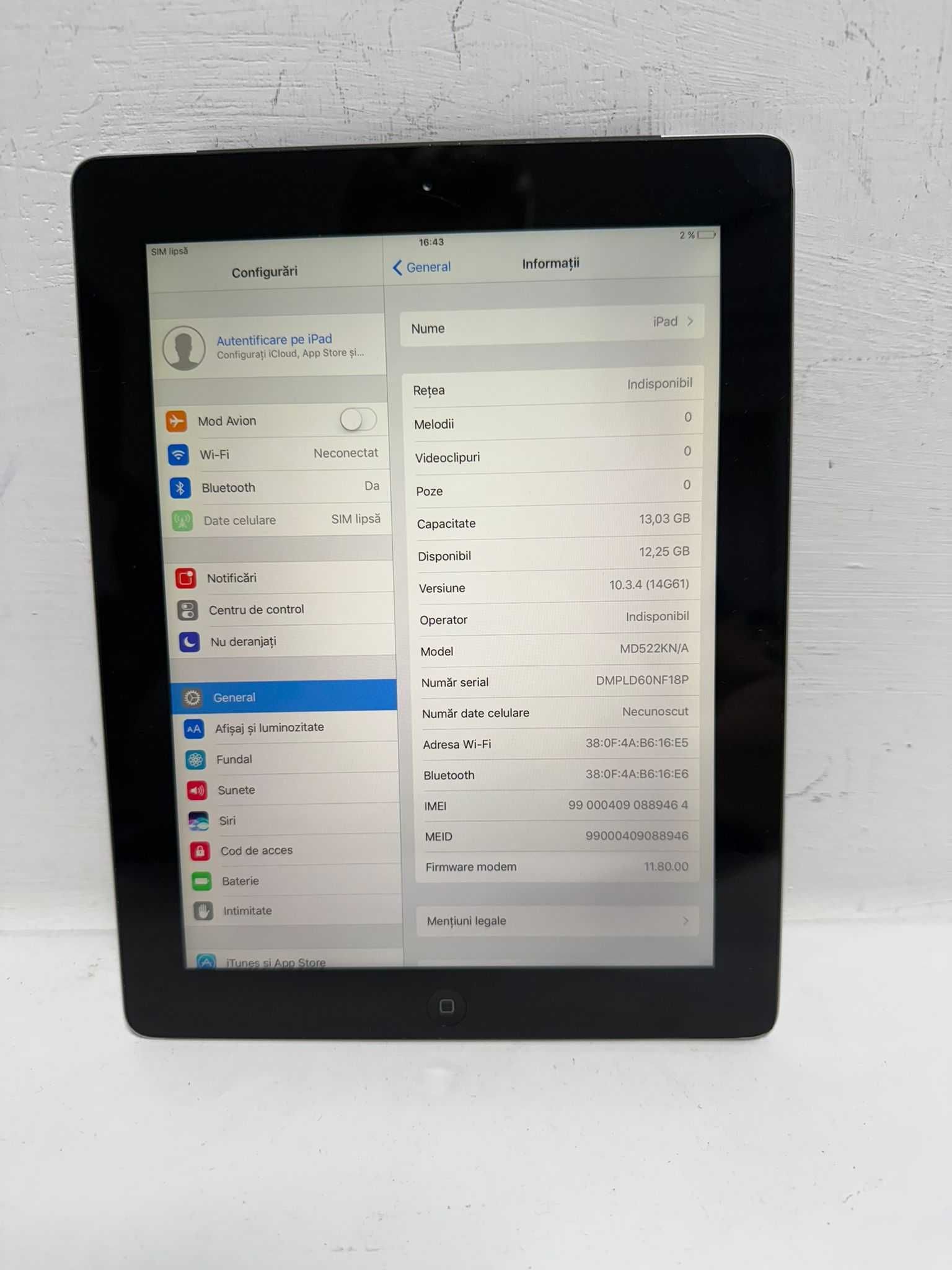 Tableta Apple iPad 4 16Gb/ Wi-Fi + 4G SIM Cellular - Space Grey