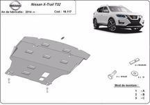 Scut motor metalic pentru Nissan X-Trail 2001-prezent - otel 2-3mm