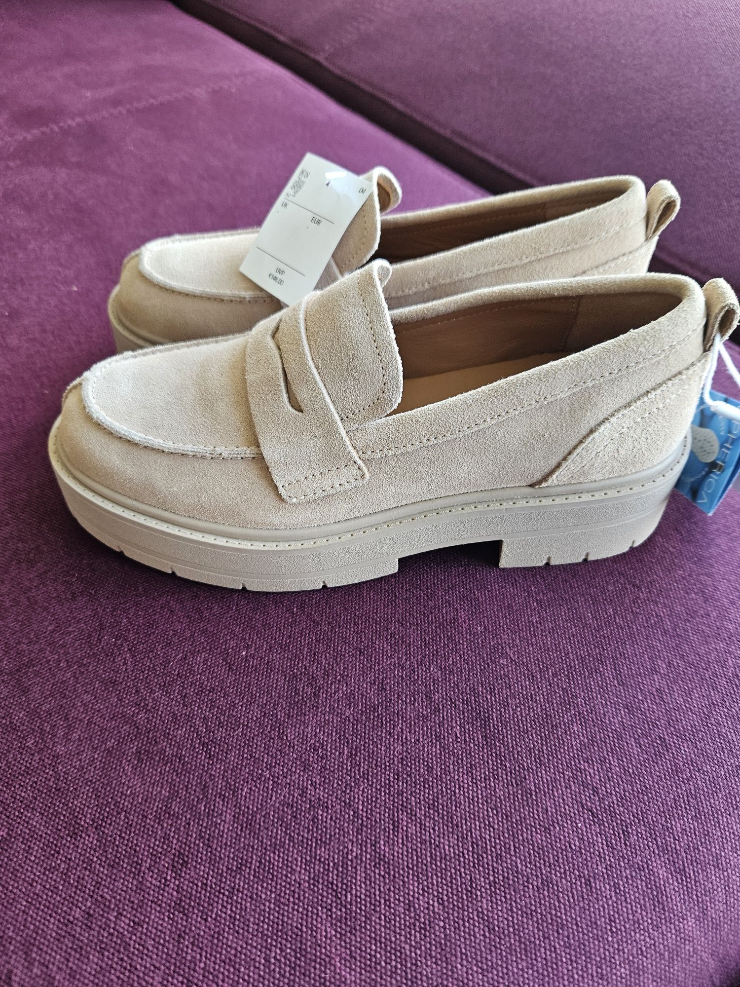 Mocasini cu platforma Geox