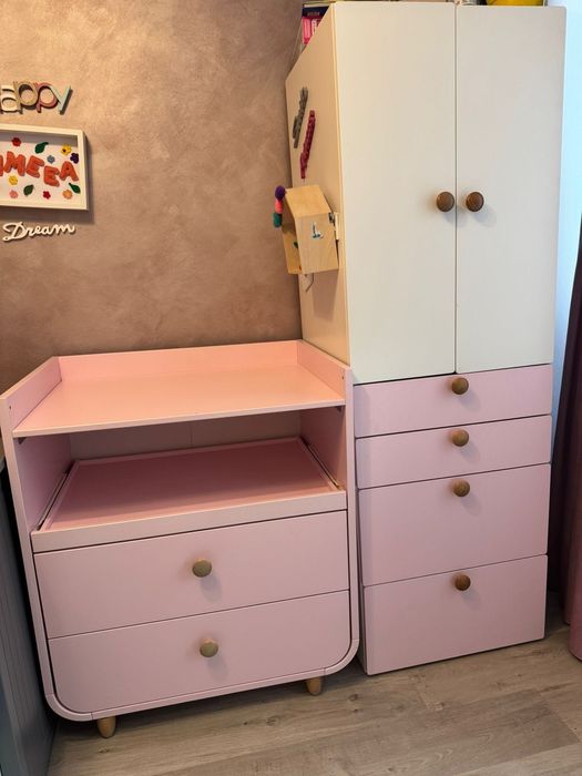 Set comodă și dulap cameră fetiță Ikea