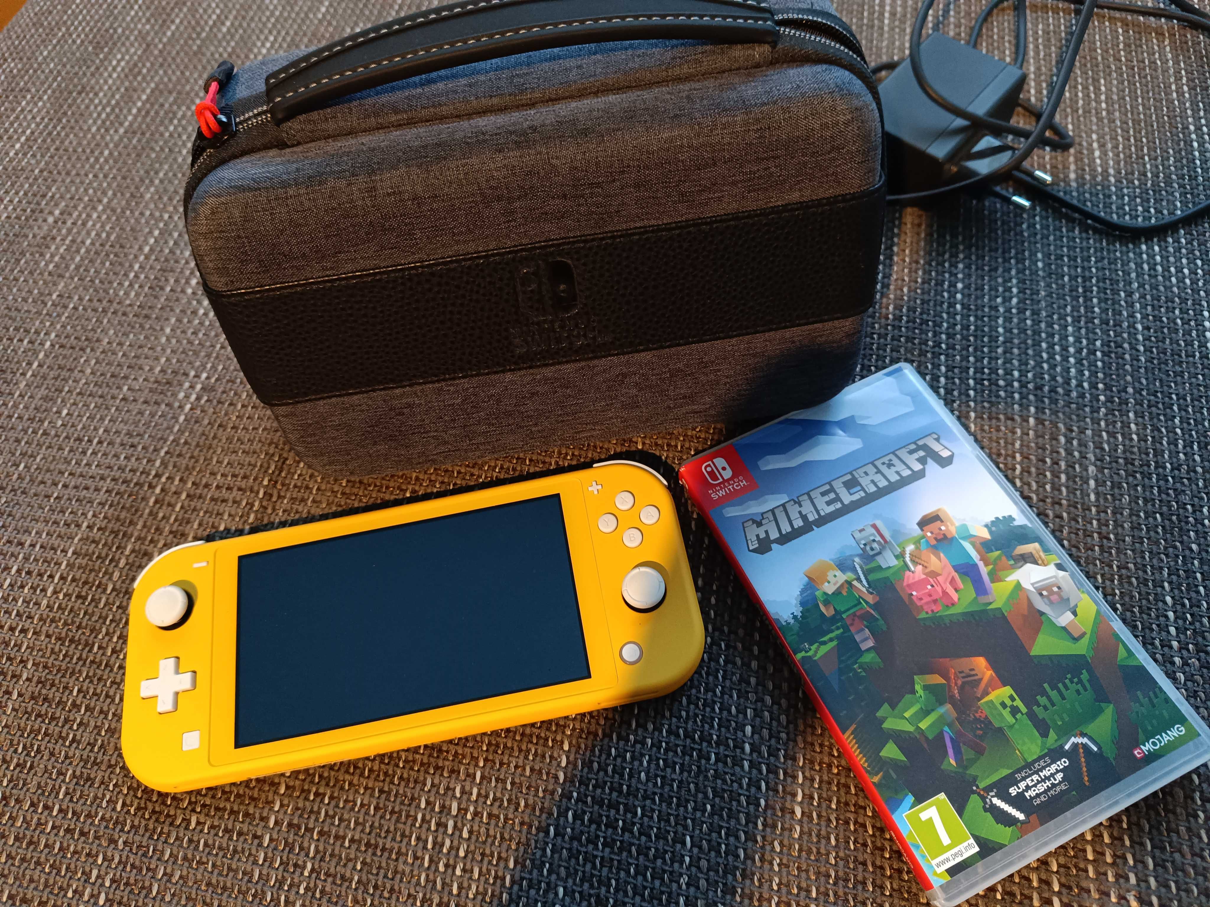 Consola Nintendo Switch + joc Minecraft + Carcasa + Folie protectie