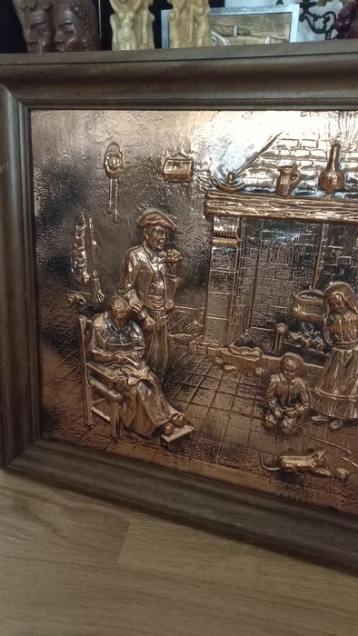 Tablou vechi din cupru-73x52