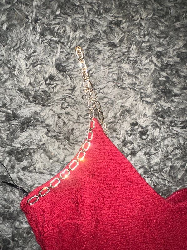 Зара Zara червена Коледна празнична рокля XS