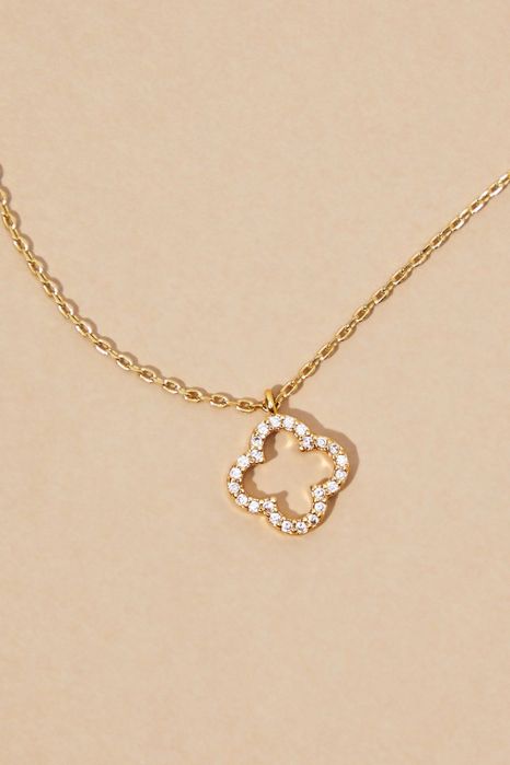 Van cleef сет комплект гривна колие сребро с цирконкии детелина бижу