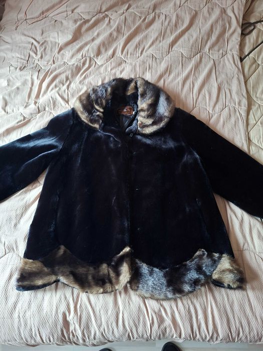 Дамско палто !Пух от фин еко косъм!