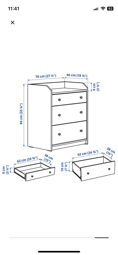 Set comode Hauga Ikea montate