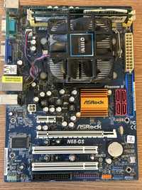 Placă de bază ASRock N68-GS GeForce 7025 graphics + procesor AMD+RAM