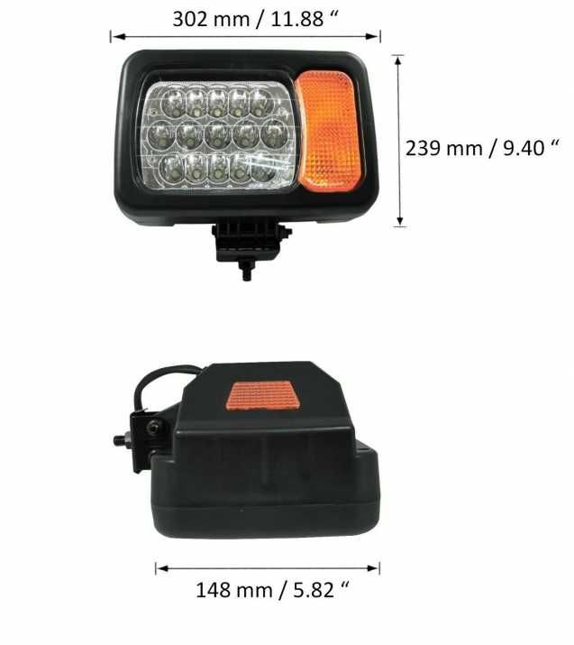 Комплект 2 Броя 150W Фарове с мигач за Трактор Багер Мотокар Камион