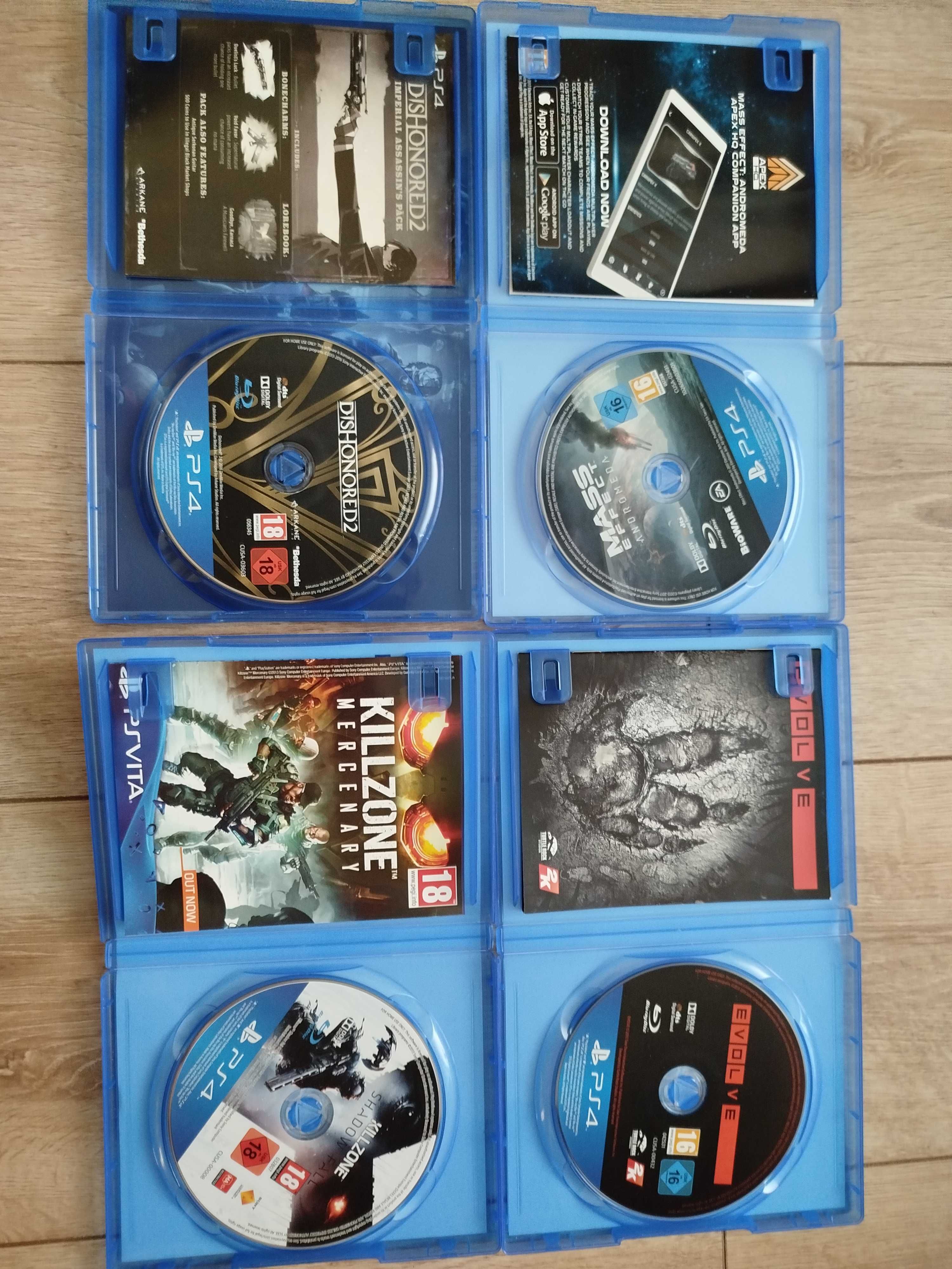 Продавам игри за PS4 Killzone, Dishonored 2, Evolve, Mass effect