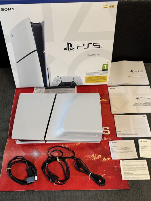 КАТО НОВ Sony Playstation 5 Slim Technopolis Гаранция 2027  White PS5