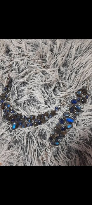 Set masiv,colier si bratara cu labradorit!!