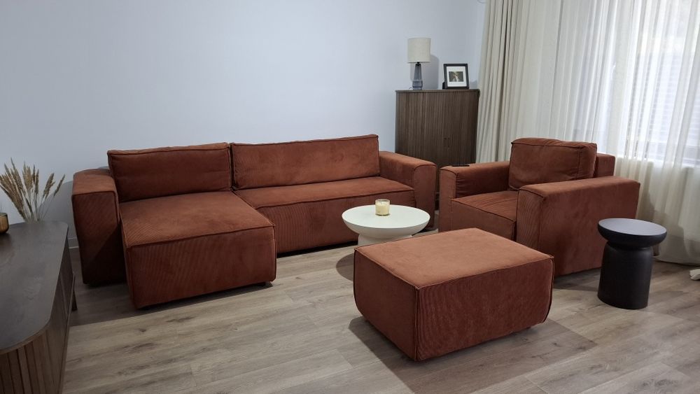 Coltar Extensibil, cu lada de depozitare, latura interschimbabila