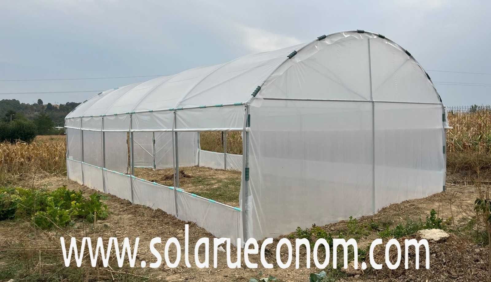 Solarii(sere) cu înălțimea la coamă 3,3 m