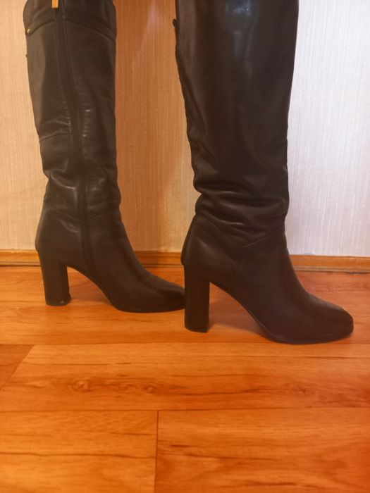 Сапоги зимние европейка натуральная кожа