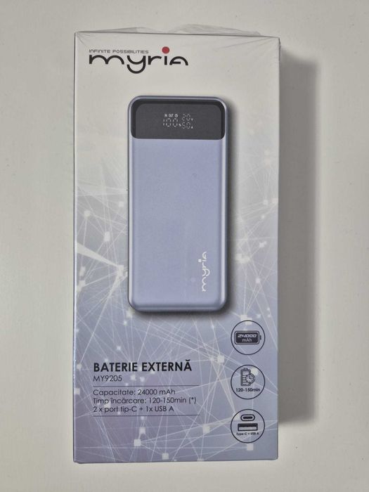 Baterie externa Myria MY9205 nouă, capacitate foarte mare, in garantie