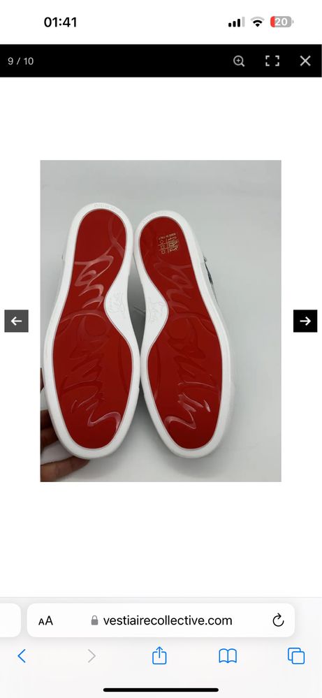 Sneakersi Louboutin originali (argintii)