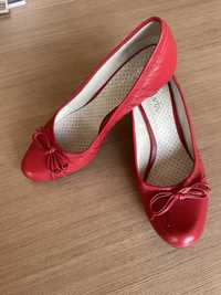 червени дамски обувки естествена кожа Флавия 39