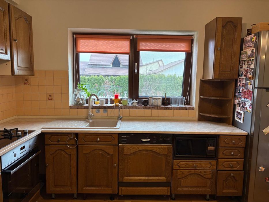 Vand bucatarie lemn stejar cu ghiuveta franke si baterie