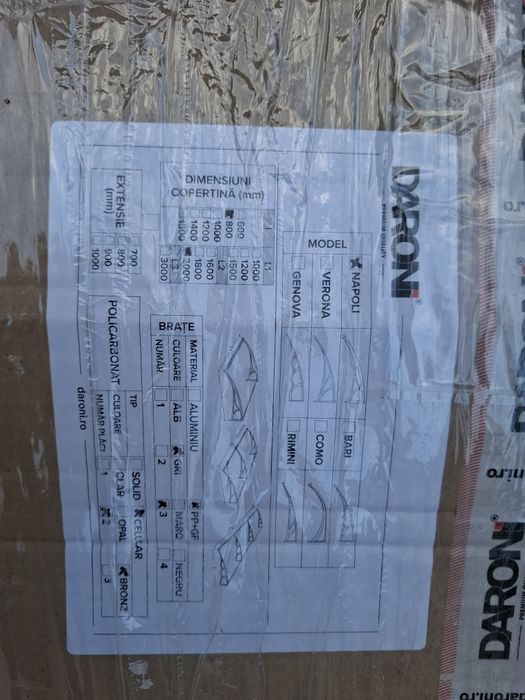 Copertina, Marchiza din policarbonat