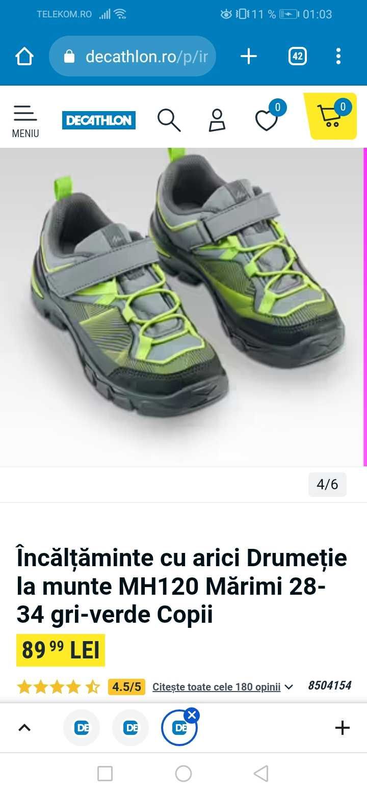 Incaltaminte Quechua impermeabila pentru drumetie la munte, marime 2