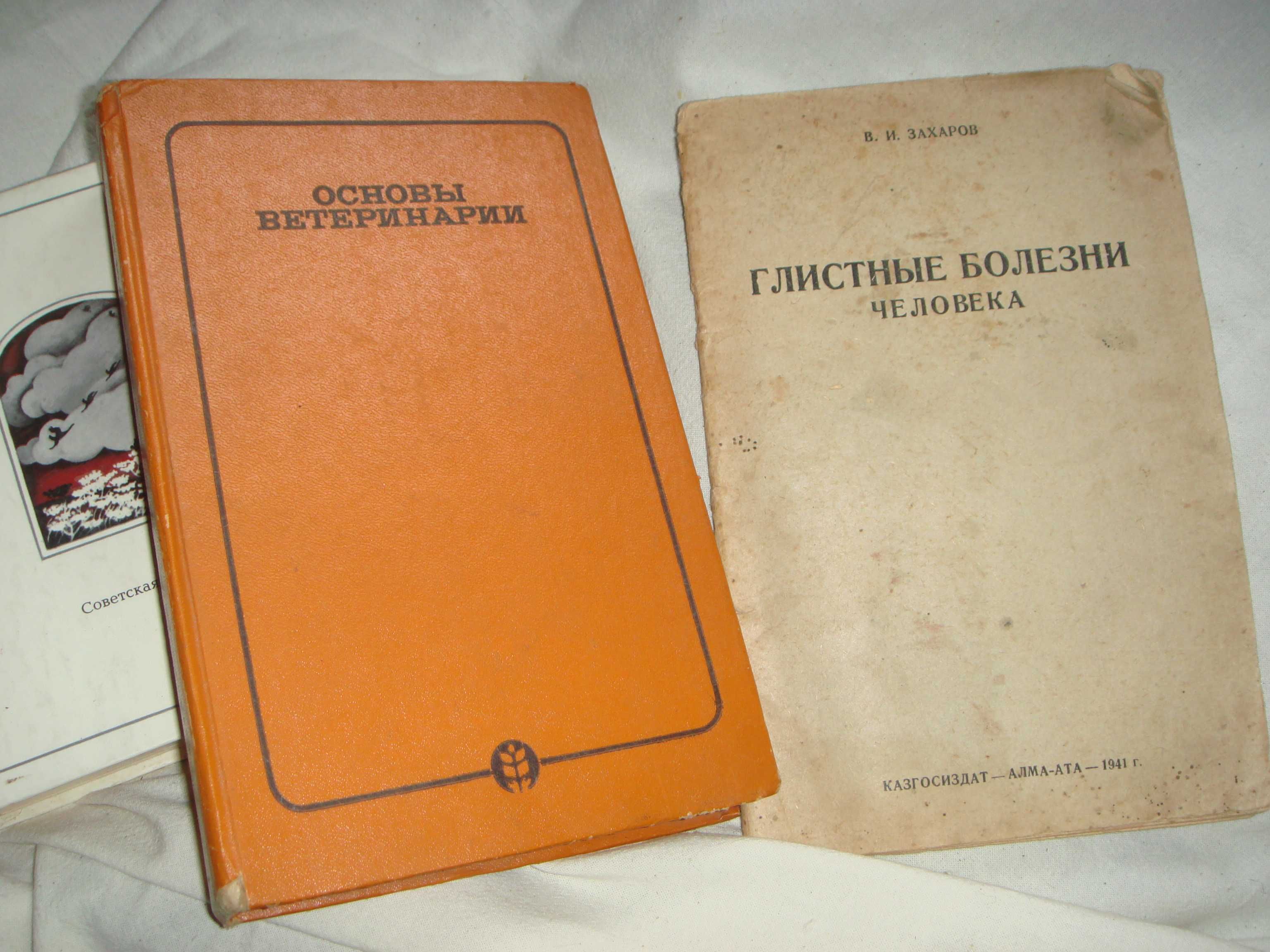 Книги Основа Ветеринарии 1970г.и 1953 И Глистные Болезни  1941г