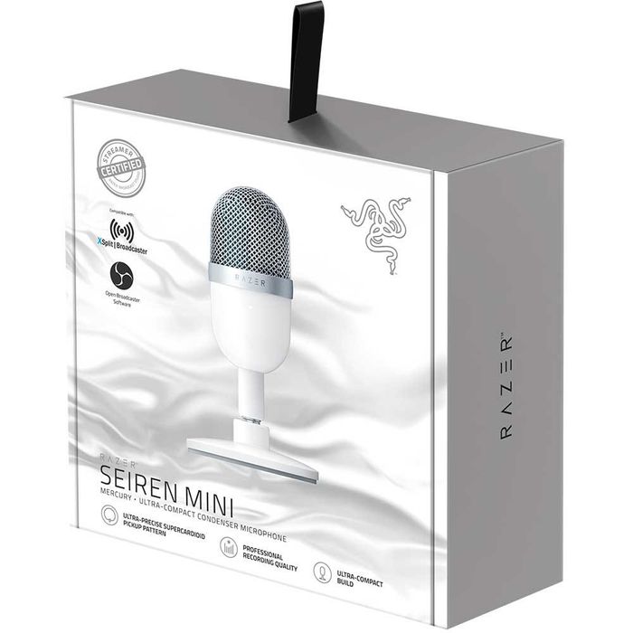 Microfon gaming Razer Seiren Mini, Alb mercury,sigilat