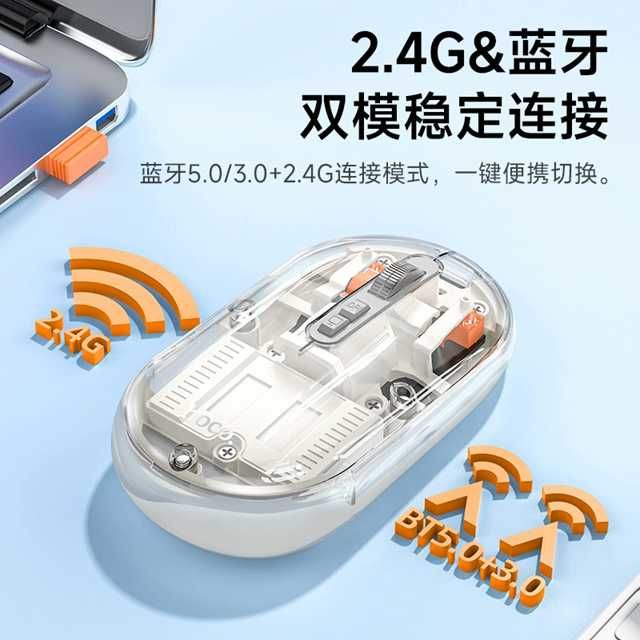 Hoco GM35 Бесшумная беспроводная мышь с двумя режимами работы 2.4G+BT