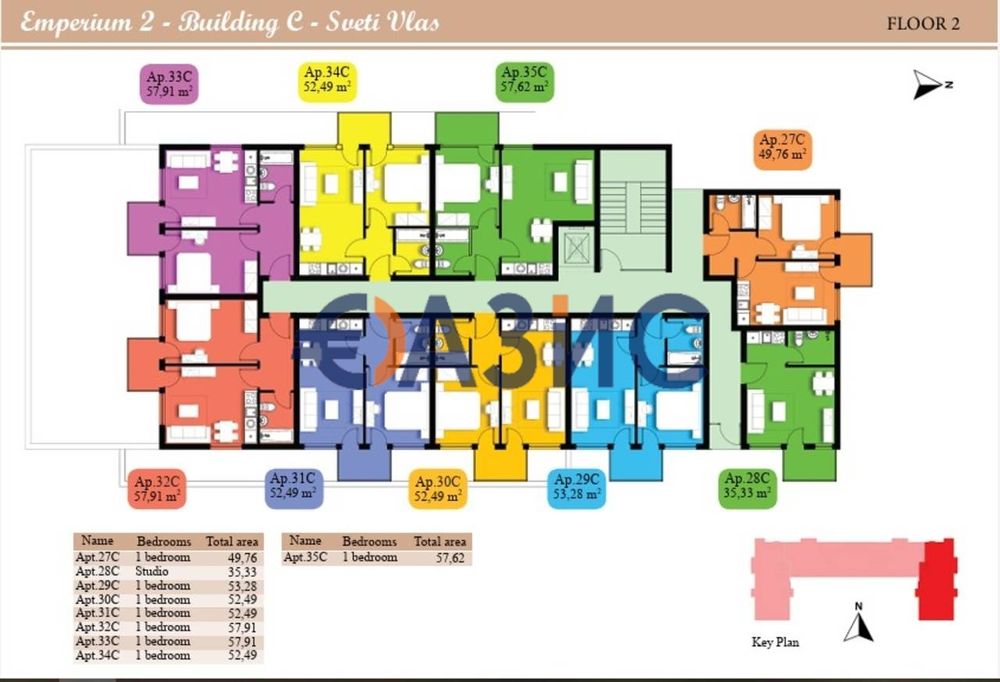 Продава се Двустаен апартамент в Свети Влас - 53 кв.м за 2408 €/кв.м - Снимка #13