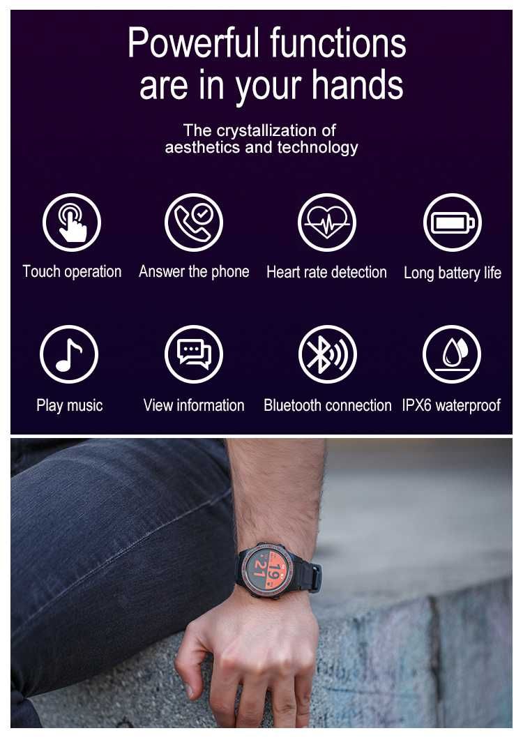 Smartwatch,casti wireless incorporate,ctrl fitness,ctrl muzical