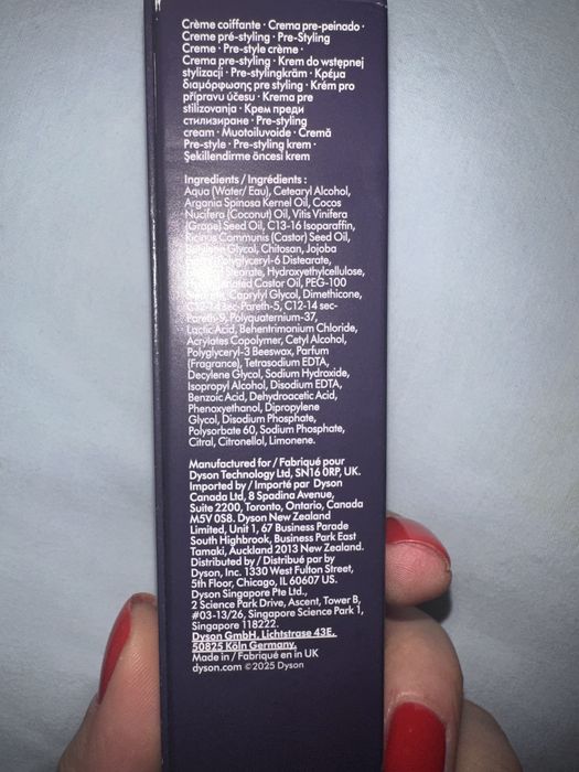 Dyson Chitosan Cremă intensă de pre-coafare, 30 ml