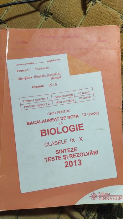 Carte biologie cls IX-X
