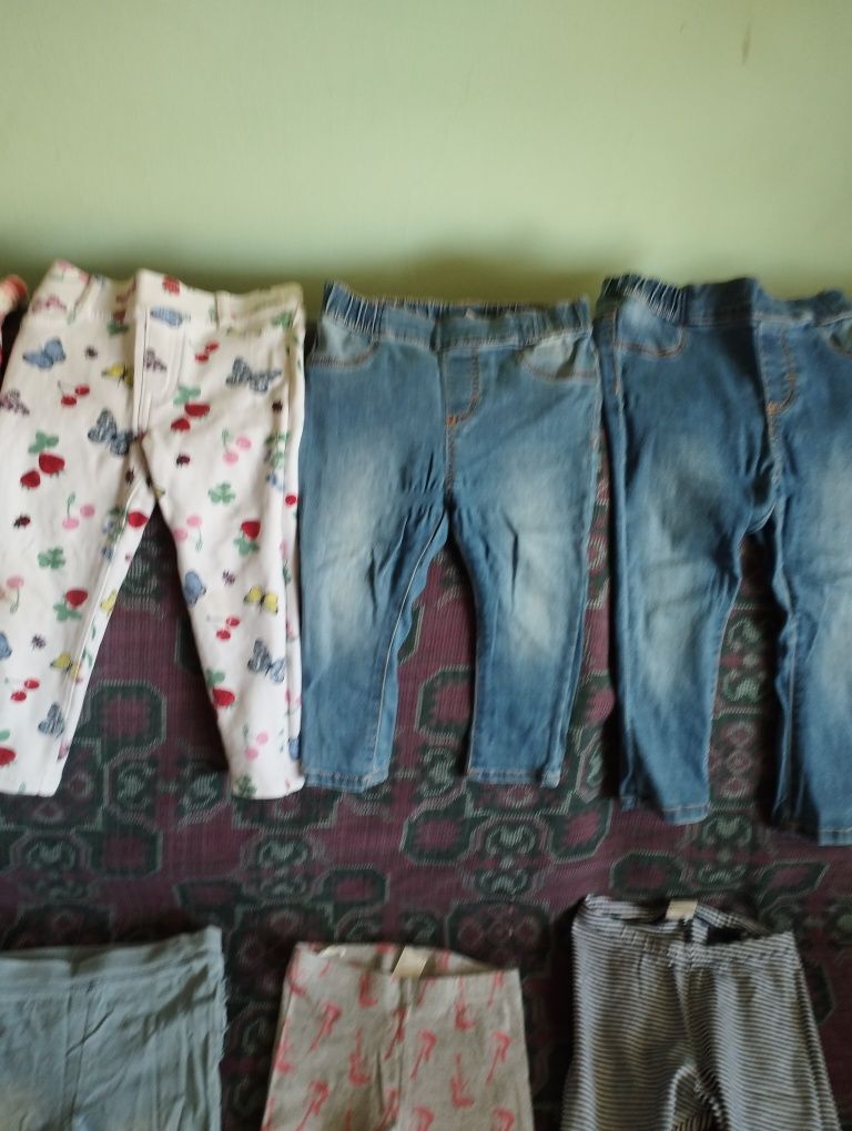 Vând pantaloni fetițe 80-86-92 babygap,h&m