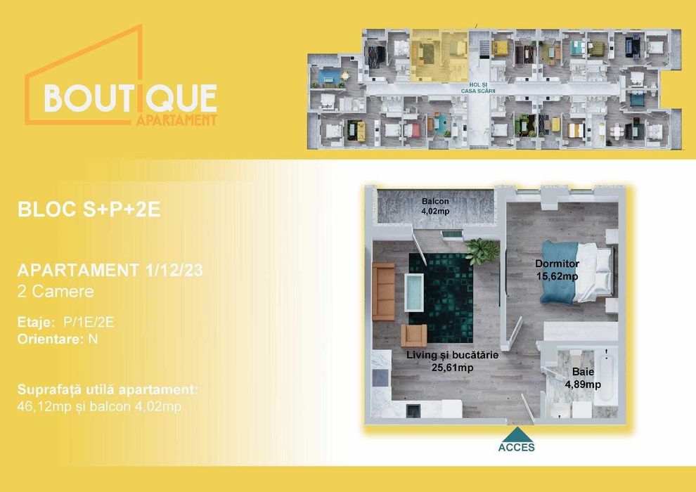 Studio de vânzare în Boutique Apartments – ZONA CENTRALA TVA INCLUS