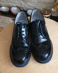 Pantofi Oxford școală/piele naturală lăcuită/ITALIA/fete, nr.33