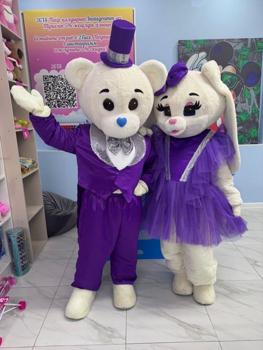 Аниматоры,ростовые куклы,мишка тедди,прокат костюмов,пупсы,клоун