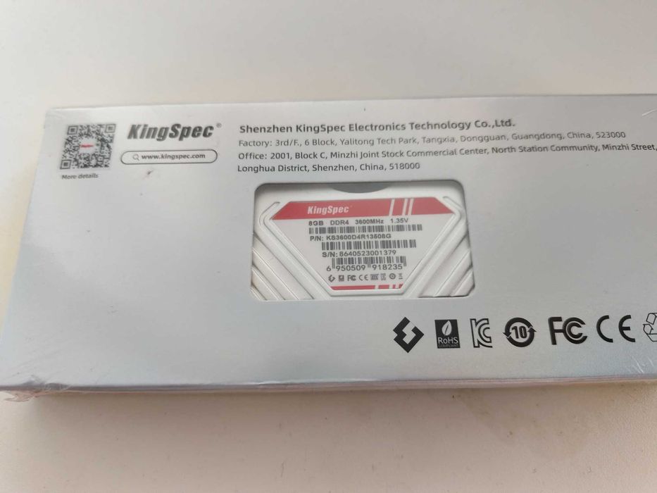Оперативная память KingSpec DDR4 8Gb/3600Mhz