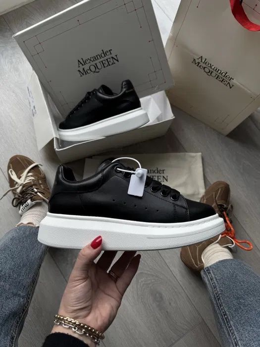 Adidasi Alexander Mcqueen Full black piele naturala negri