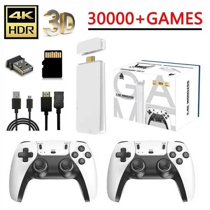 Ретро Игрова Конзола Game Stick М15 с 30,000 Игри и Безжични Джойстици