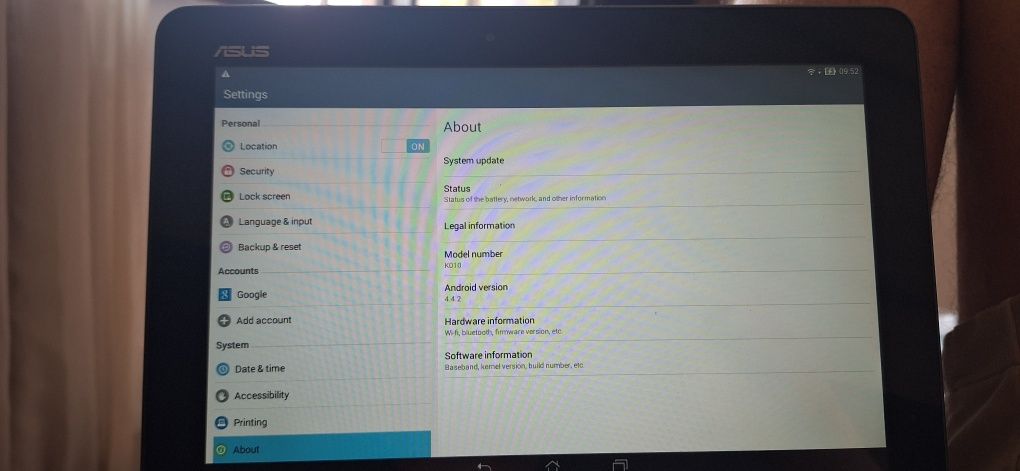 Tableta Asus 10.1" K010
