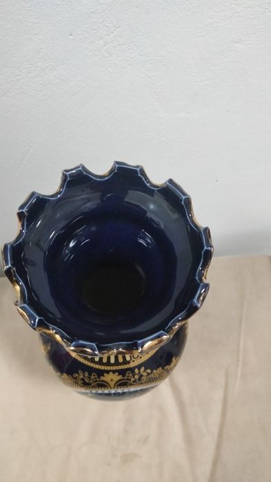 Vaza vintage cobalt aurit