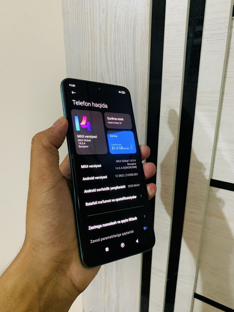 Redmi note 10 sotiladi