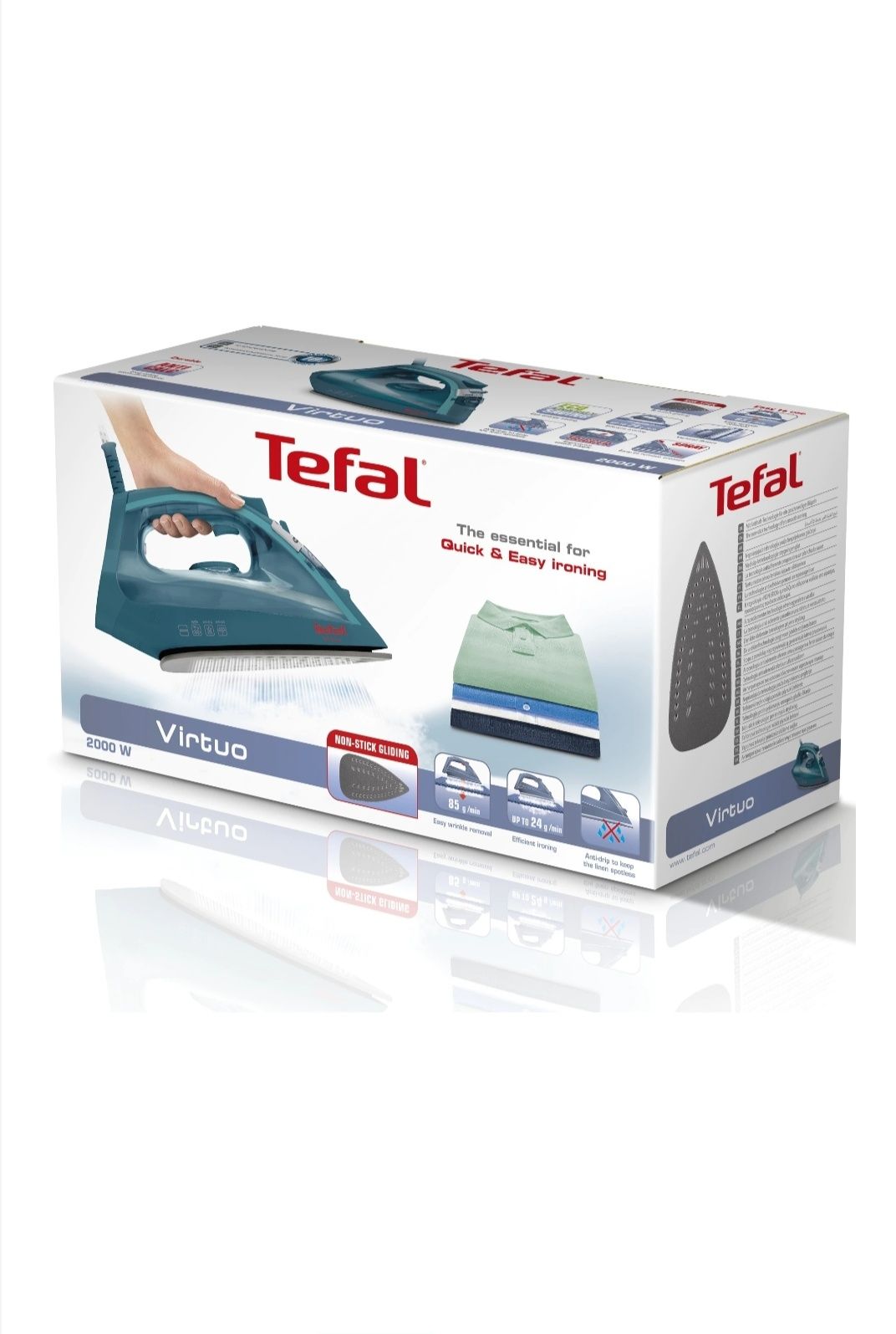 Ютия Tefal Virtuo FV1712E0, 2000W, Парна струя 80 гр/мин