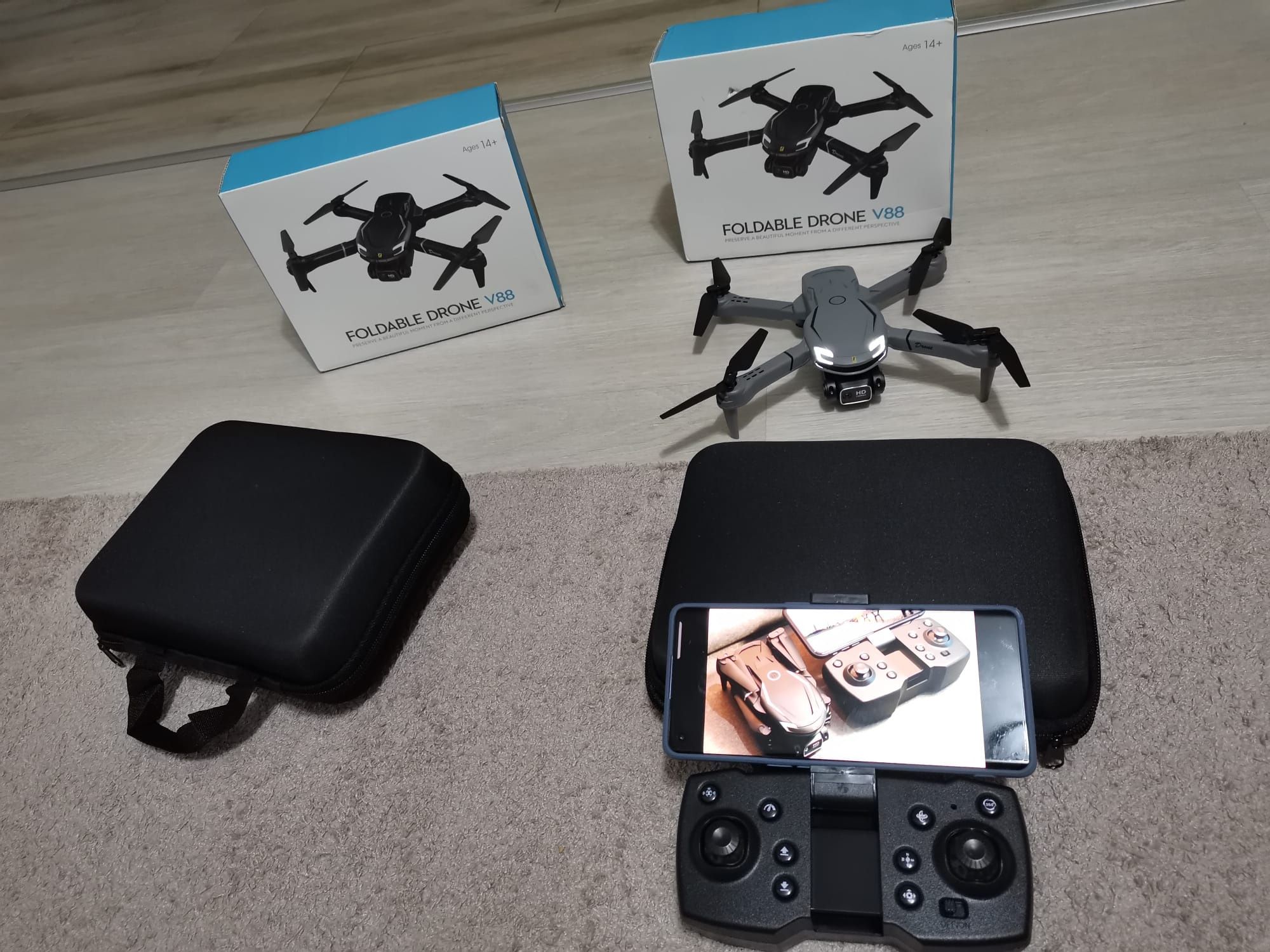 Drona Copii cu telecomanda și camera cu  acumulator autonomie 30min